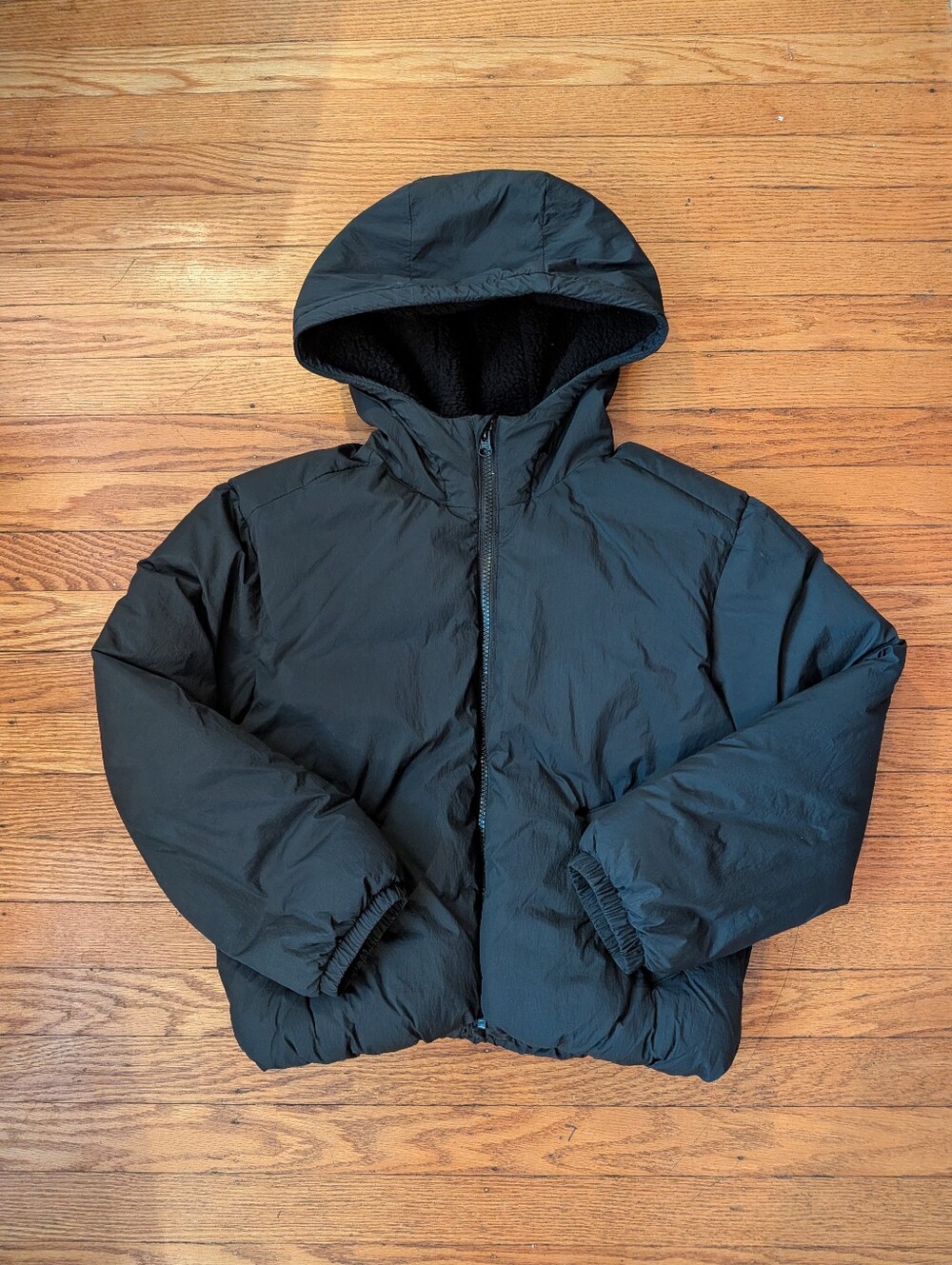 Old Navy Black Hooded Puffer Jacket